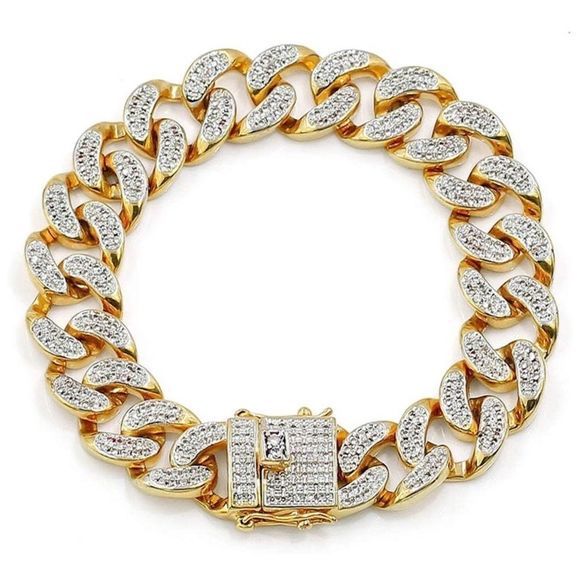 14mm 18kGold Plated Miami Cuban Bracelet
